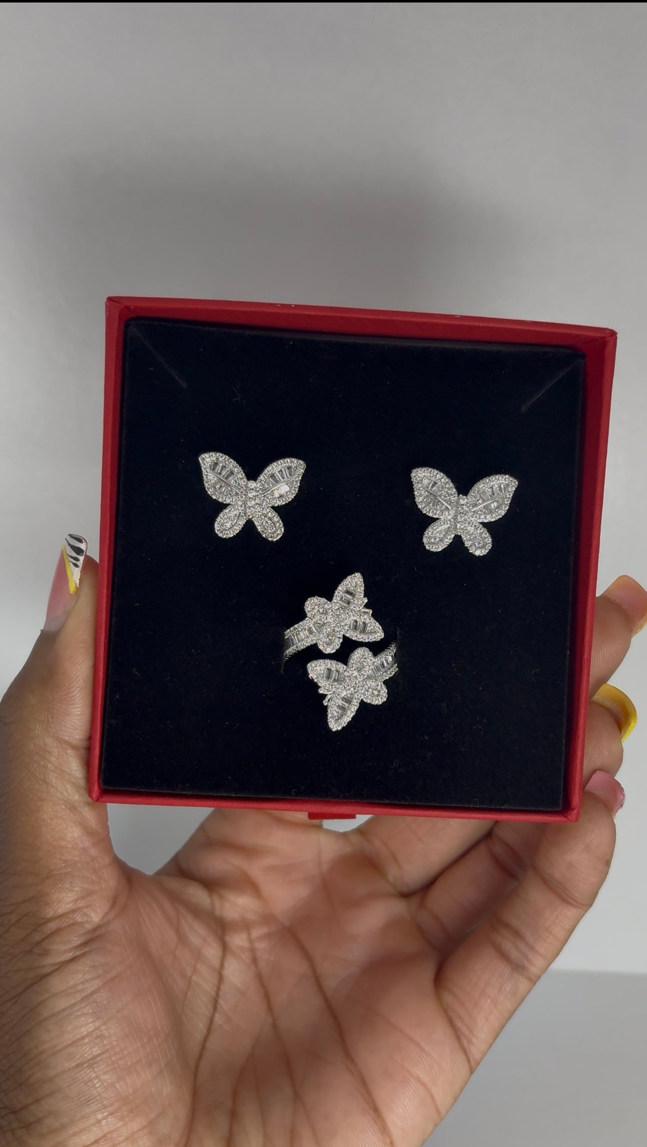 Silver Butterfly set