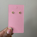 Gold 5 star earrings