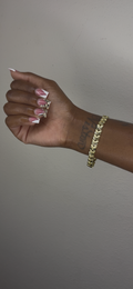 Gold leaf bracelet