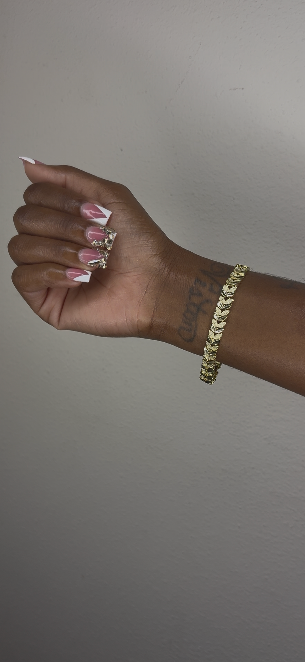 Gold leaf bracelet