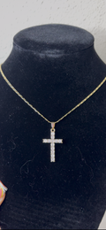Diamond cross necklace
