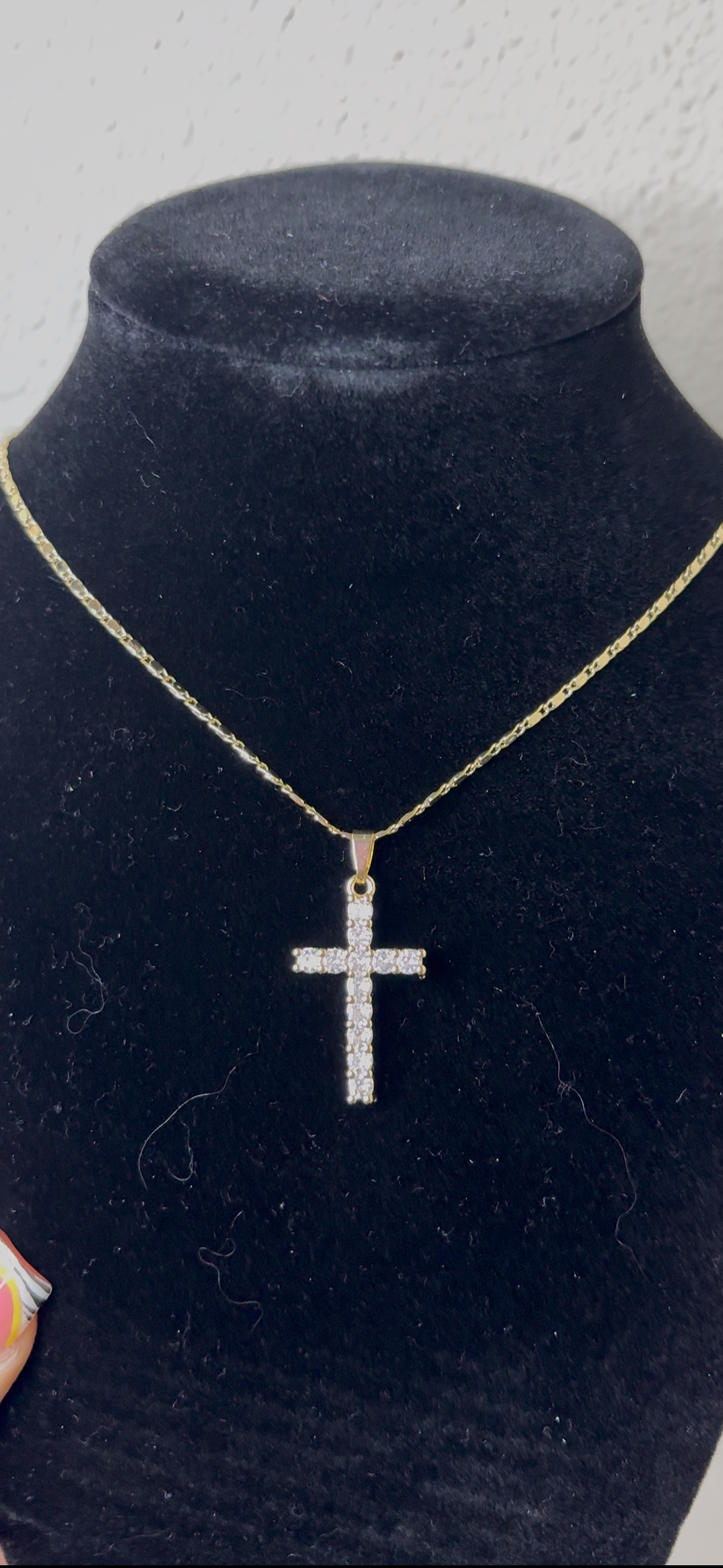 Diamond cross necklace