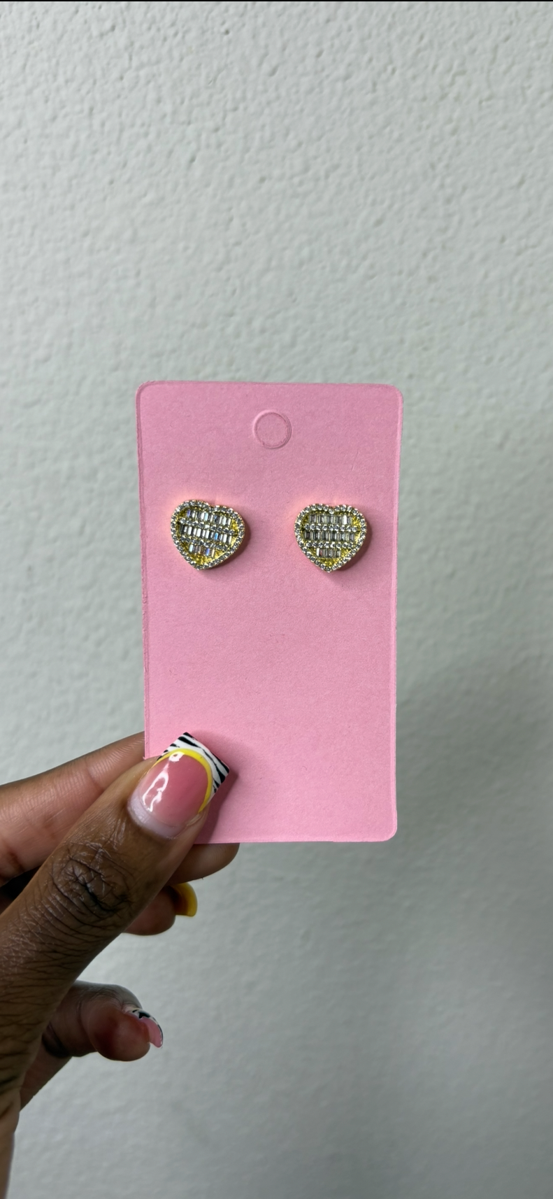 Gold Crushed hrt earrings