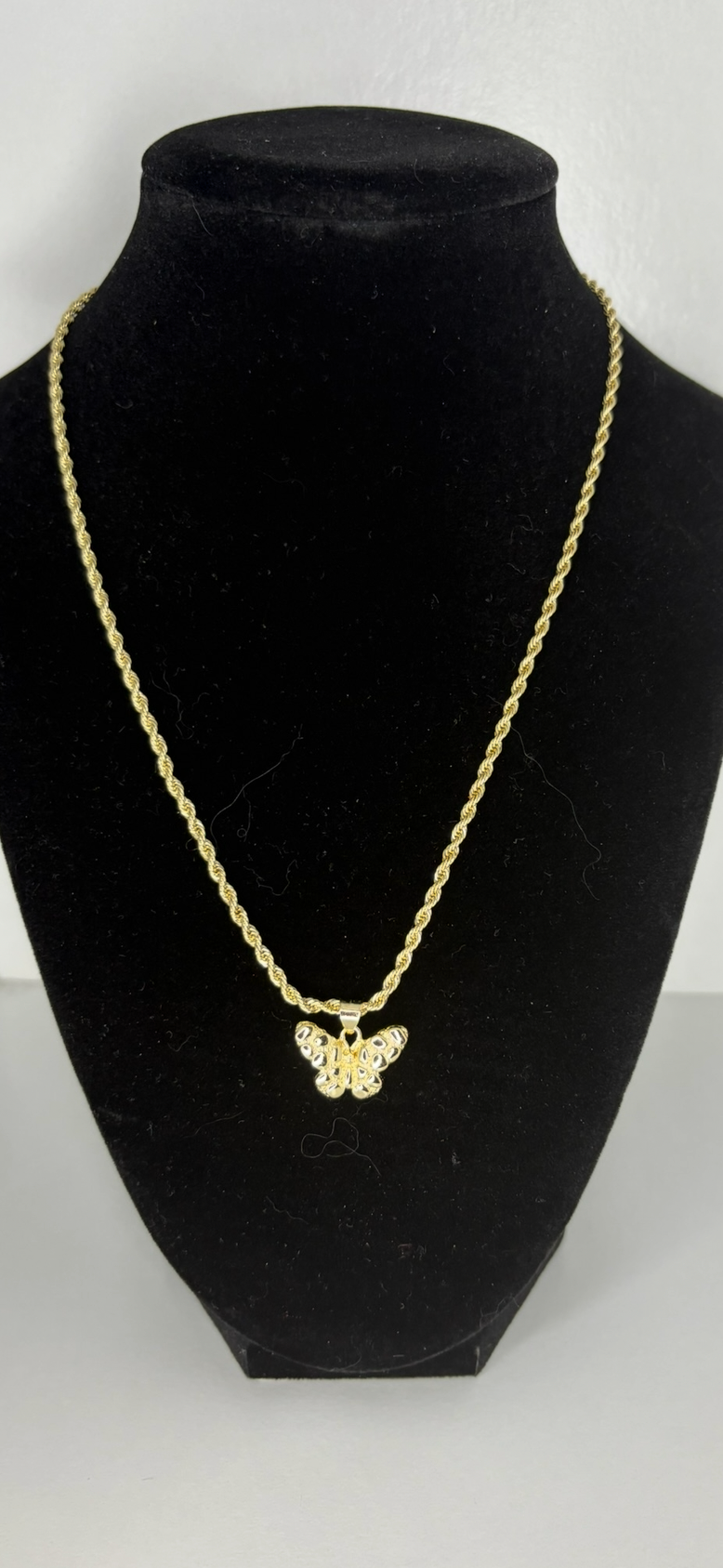 Butterfly rope necklace